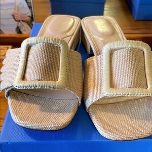 Talbots new light tan and raffia sandals